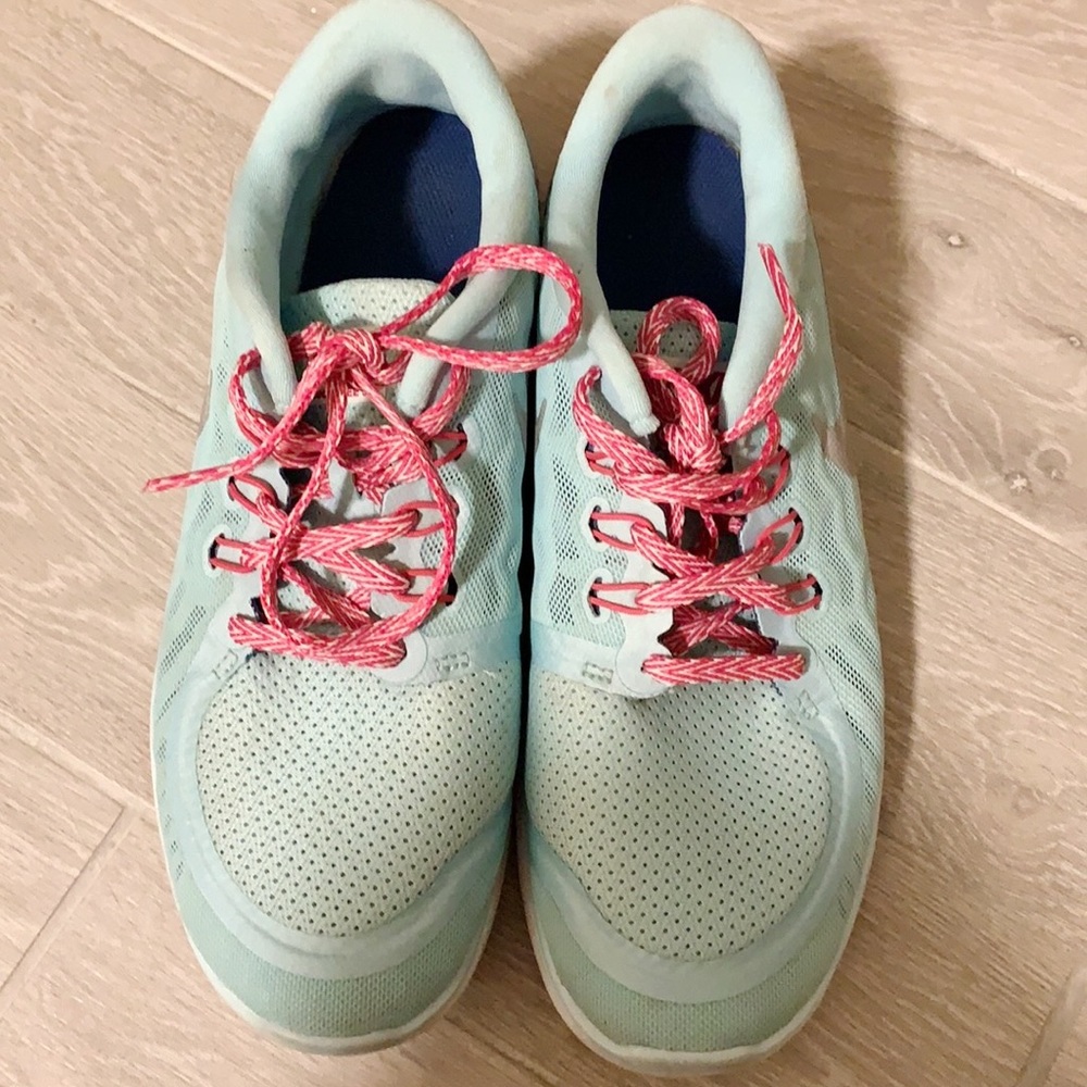 Aqua Blue Nike Free Run 5.0